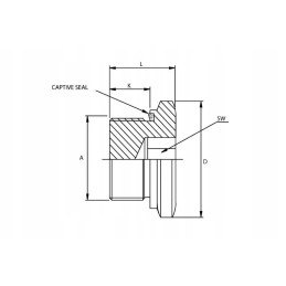 Vsm22wd plug with gasket m22x1 5