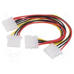 1 pcs x SAVIO - SAVAK-16 - Cable: mains, Molex male x2,Molex female x2, 0.18m
