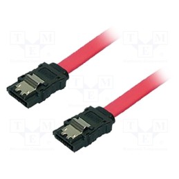 1 pcs x LOGILINK - CS0001 - Cable: SATA, SATA L-Type plug x2, 500mm, red