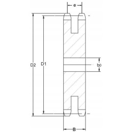 Double chain wheel disc, 12 teeth 3 4