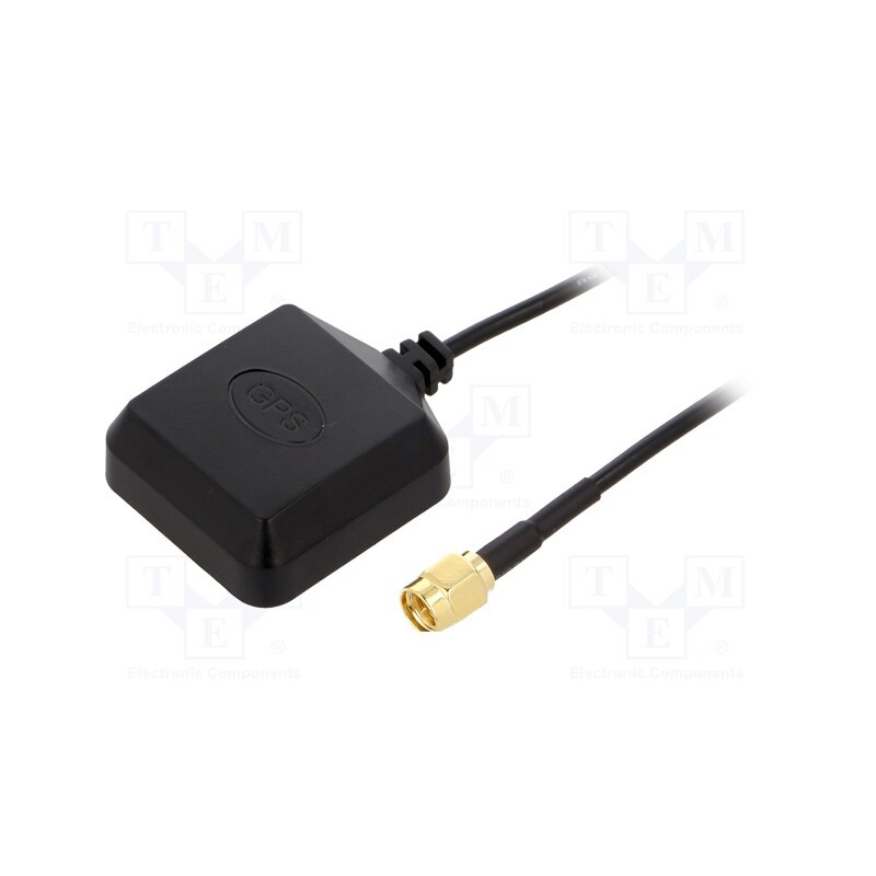 1 pcs x SR PASSIVES - GPS-ANT043 - Antenna, GPS, 3dBi, RHCP, magnet, 50Ω, 39x33x14mm, SMA, -40÷85°C