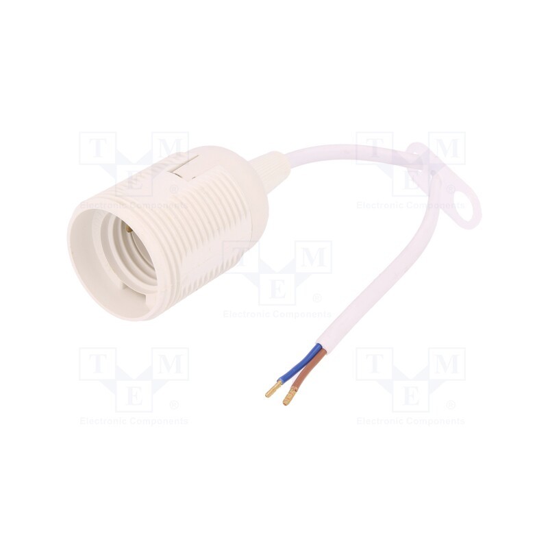 1 pcs x PAWBOL - D.3006MA - Lampholder: for lamp, E27, Body: white, Ø: 41mm, Mat: thermoplastic