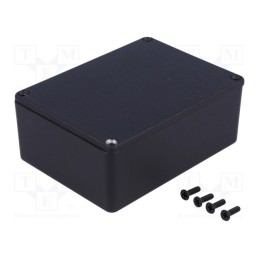 1 pcs x HAMMOND - 1590SBK - Enclosure: multipurpose, X: 82mm, Y: 111mm, Z: 44mm, 1590, aluminium