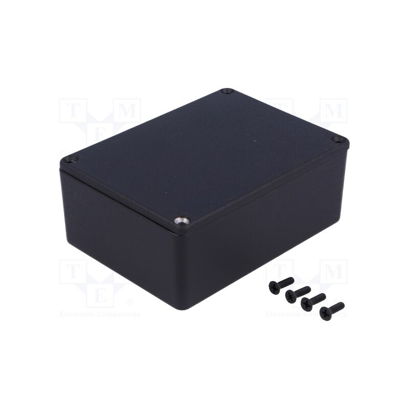 1 pcs x HAMMOND - 1590SBK - Enclosure: multipurpose, X: 82mm, Y: 111mm, Z: 44mm, 1590, aluminium