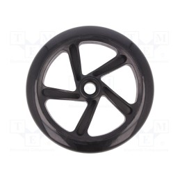 1 pcs x POLOLU - SCOOTER/SKATE WHEEL 200×30MM - BLACK - Wheel, black, push-in, Ø: 200mm, Plating: polyurethane, W: 30mm