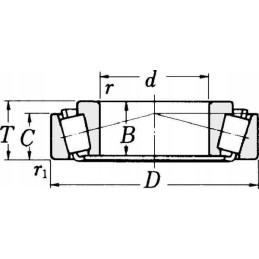 Tapered roller bearing 35x72x24 25mm Timken 32207 Timken