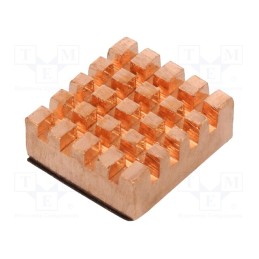 1 pcs x DFROBOT - FIT0367 - Heatsink, copper, 13.2x12.1mm, Arduino,Raspberry Pi, copper