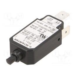 1 pcs x SCHURTER - 4400.0119 - Circuit breaker, Urated: 240VAC, 48VDC, 16A, SPST, Poles: 1, DROP-IN