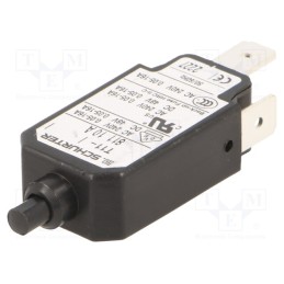 1 pcs x SCHURTER - 4400.0117 - Circuit breaker, Urated: 240VAC, 48VDC, 10A, SPST, Poles: 1, DROP-IN