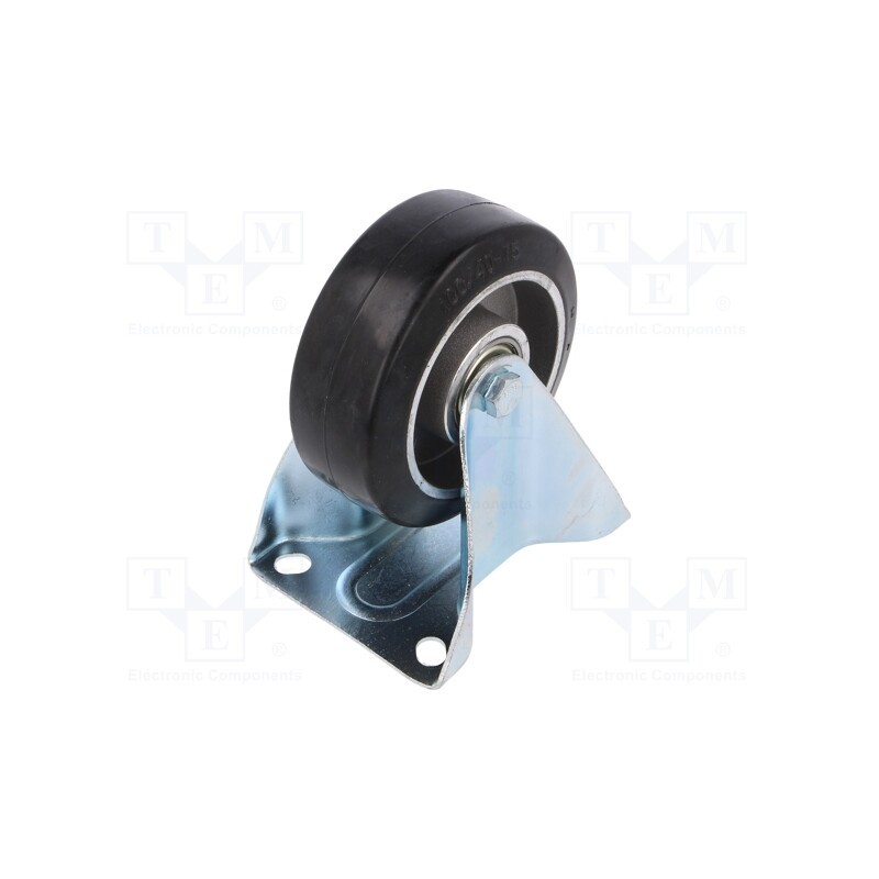 1 pcs x RADER - TPE-ALGE 100K - Transport wheel, Ø: 100mm, W: 40mm, H: 128mm, rigid, 150kg, rubber