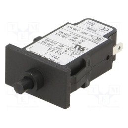 1 pcs x SCHURTER - 4400.0643 - Circuit breaker, Urated: 240VAC, 48VDC, 6A, SPST, Poles: 1, SNAP-IN