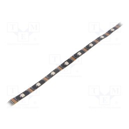 1 m x IPIXEL LED - S010030CB3SB7 (BLACK PCB) - Programmable LED tape, RGB, 5050, 12V, LED/m: 30, 10mm, black PCB