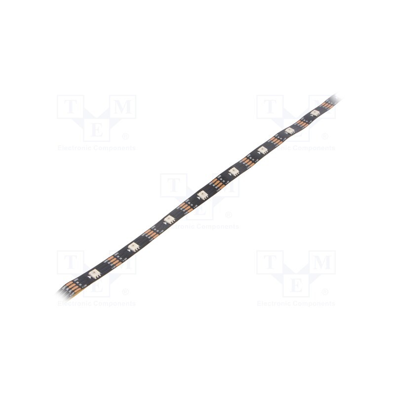 1 m x IPIXEL LED - S010030CB3SB7 (BLACK PCB) - Programmable LED tape, RGB, 5050, 12V, LED/m: 30, 10mm, black PCB