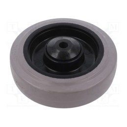 1 pcs x RADER - POGES 125/10K1 - Transport wheel, Ø: 125mm, W: 36mm, rubber, Shore hardness: 65
