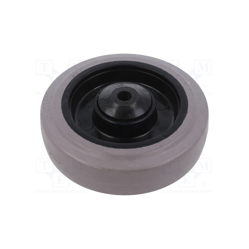 1 pcs x RADER - POGES 125/10K1 - Transport wheel, Ø: 125mm, W: 36mm, rubber, Shore hardness: 65