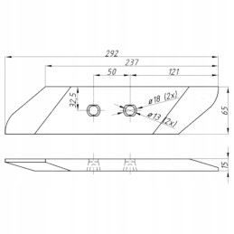 Chisel, right-hand rotating share cover, 801101