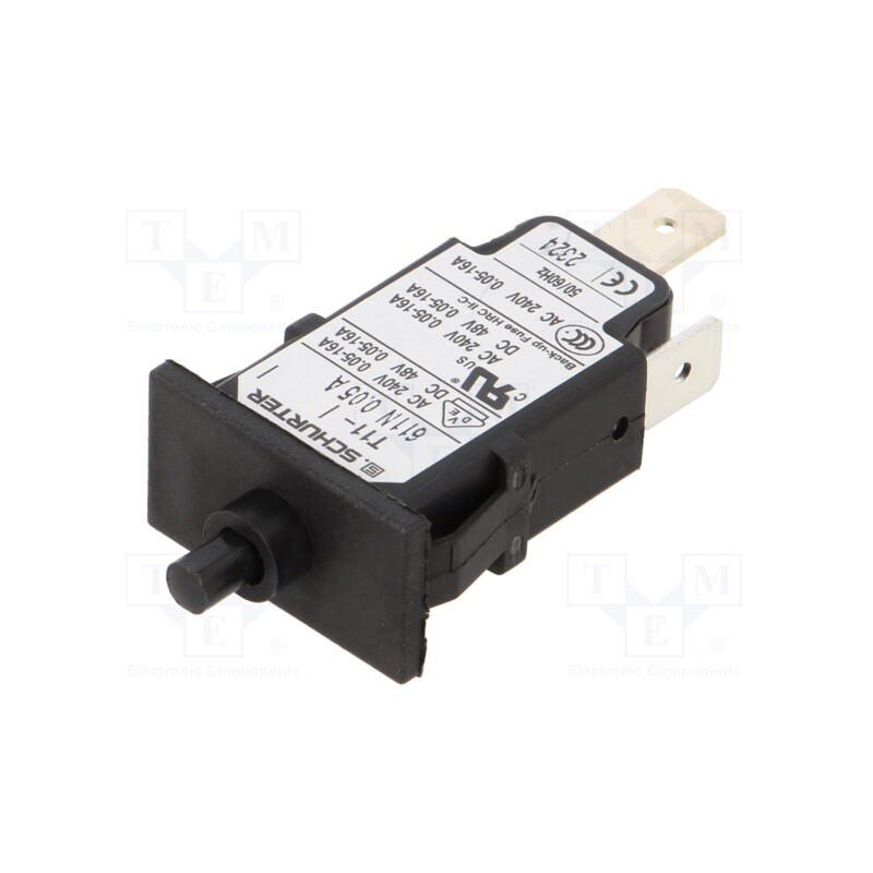 1 pcs x SCHURTER - 4400.0054 - Circuit breaker, Urated: 240VAC, 48VDC, 0.05A, SPST, Poles: 1, MCB
