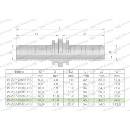 Hydraulic fitting, hose connector, dn20, premium quality
