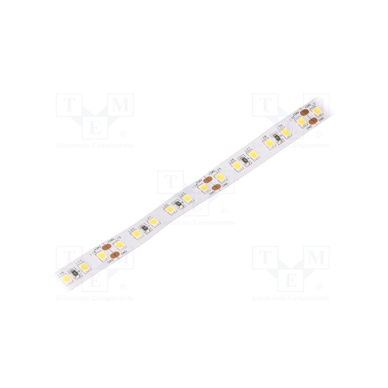 1 m x WISVA OPTOELECTRONICS - HH-S120F010-2835NW-24 WHITE PCB IP20 - LED tape, white neutral, 2835, 24V, LED/m: 120, 10mm, white