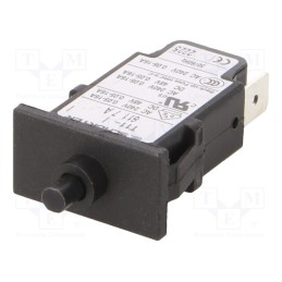 1 pcs x SCHURTER - 4400.0028 - Circuit breaker, Urated: 240VAC, 48VDC, 7A, SPST, Poles: 1, SNAP-IN