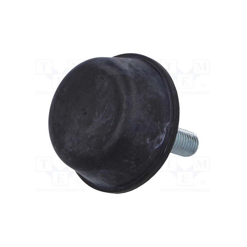 1 pcs x ELESA+GANTER - DVB.6-50-20-M10-40-40 - Vibroisolation foot, Ø: 50mm, Shore hardness: 40±5, 1843N, 369N/mm