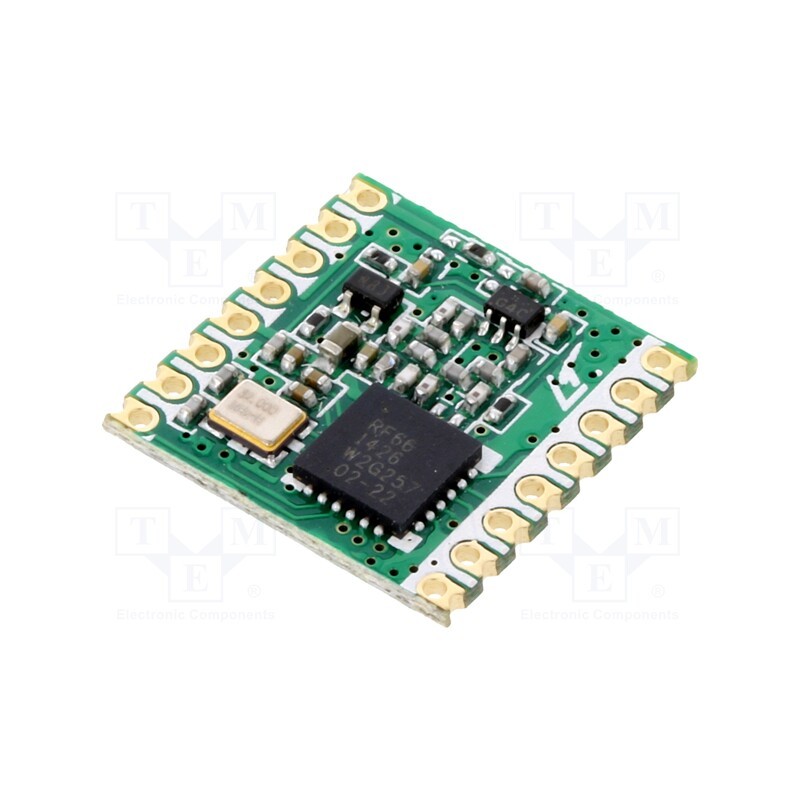 1 pcs x HOPE MICROELECTRONICS - RFM66W-868S2 - Module: RF, FM transmitter, FSK,GFSK,GMSK,MSK,OOK, 868MHz, 20dBm