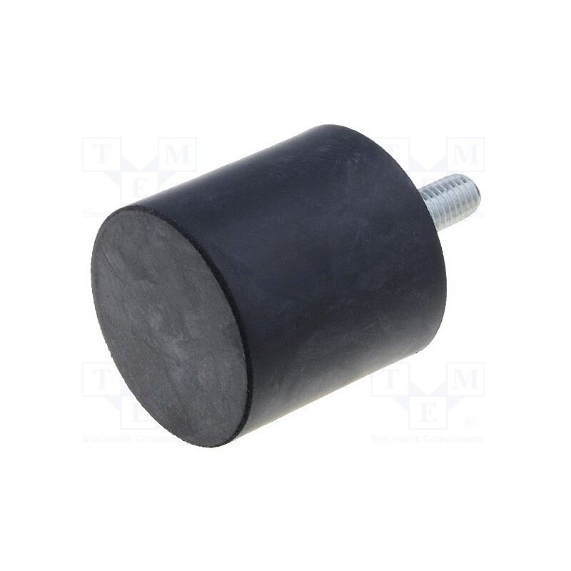 1 pcs x ELESA+GANTER - DVA.4-40-40-M8-23-55 - Vibroisolation foot, Ø: 40mm, H: 40mm, Shore hardness: 55±5, 1820N