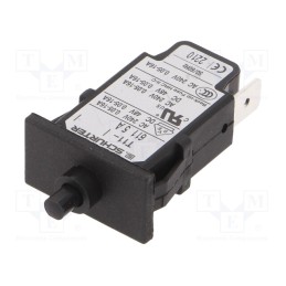 1 pcs x SCHURTER - 4400.0026 - Circuit breaker, Urated: 240VAC, 48VDC, 5A, SPST, Poles: 1, SNAP-IN