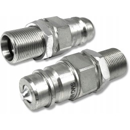 Quick connector, external thread, Euro long M18 plug