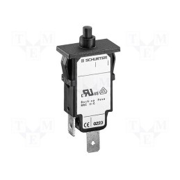1 pcs x SCHURTER - 4400.0025 - Circuit breaker, Urated: 240VAC, 48VDC, 4A, SPST, Poles: 1, SNAP-IN