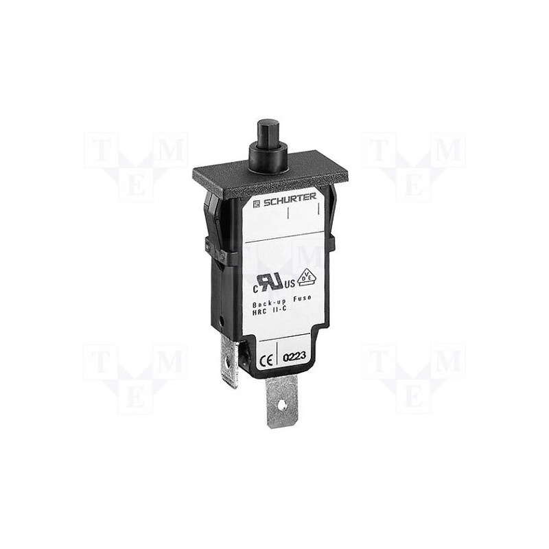 1 pcs x SCHURTER - 4400.0025 - Circuit breaker, Urated: 240VAC, 48VDC, 4A, SPST, Poles: 1, SNAP-IN