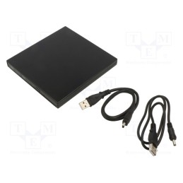 1 pcs x QOLTEC - 51858 - External DVD drive, black, USB A, USB 2.0, 137x133x16mm