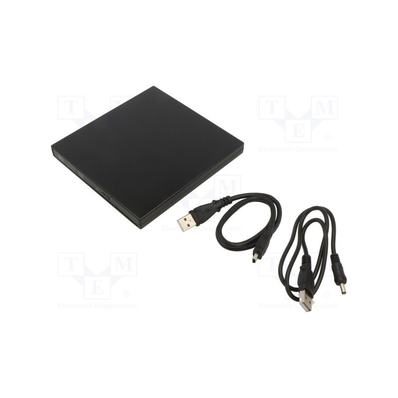 1 pcs x QOLTEC - 51858 - External DVD drive, black, USB A, USB 2.0, 137x133x16mm