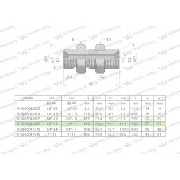 Hydra inch bulkhead connector bb 1 2 bsp xsv