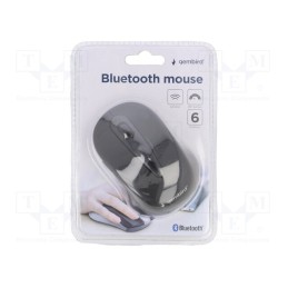 1 pcs x GEMBIRD - MUSWB2 - Optical mouse, black, wireless,Bluetooth 3.0 EDR, No.of butt: 6