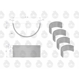 Set of connecting rod bearings n 0 50 II grind 50103