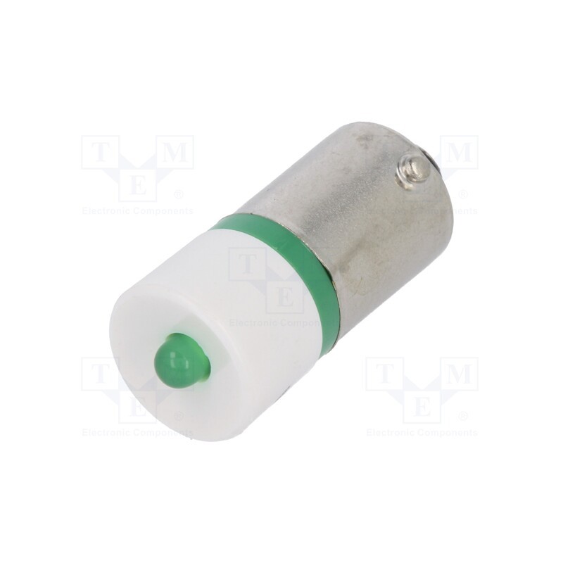 1 pcs x CML INNOVATIVE TECHNOLOGIES - 18606131 - LED lamp, green, BA9S, 130VAC