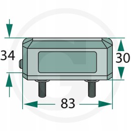 License plate lamp 83x30mm