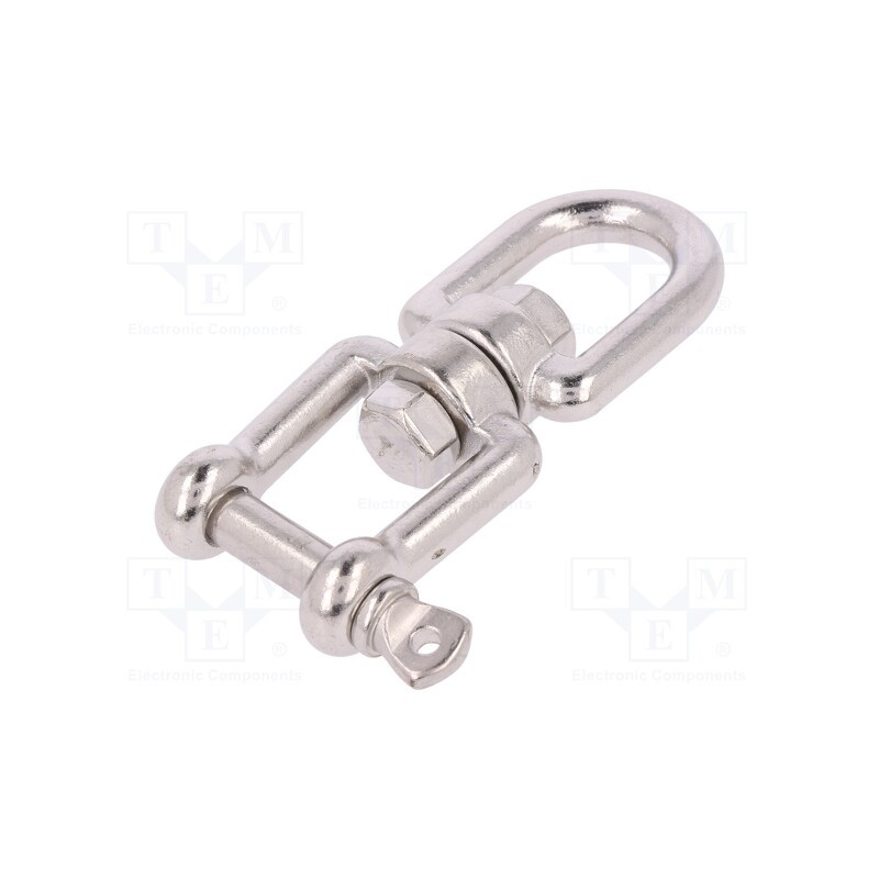 1 pcs x KRAFTBERG - KRET-A-8-A4 - Swivel, acid resistant steel A4, for rope, L: 92mm, 8mm, eye/ jaw