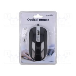 1 pcs x GEMBIRD - MUS-4B-06-BS - Optical mouse, black,silver, USB A, wired, 1.35m, No.of butt: 4