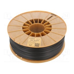 1 rol x ROSA 3D - 5907753133076 - Filament: ABS+, 1.75mm, black, 230÷270°C, 1kg, Table temp: 80÷110°C