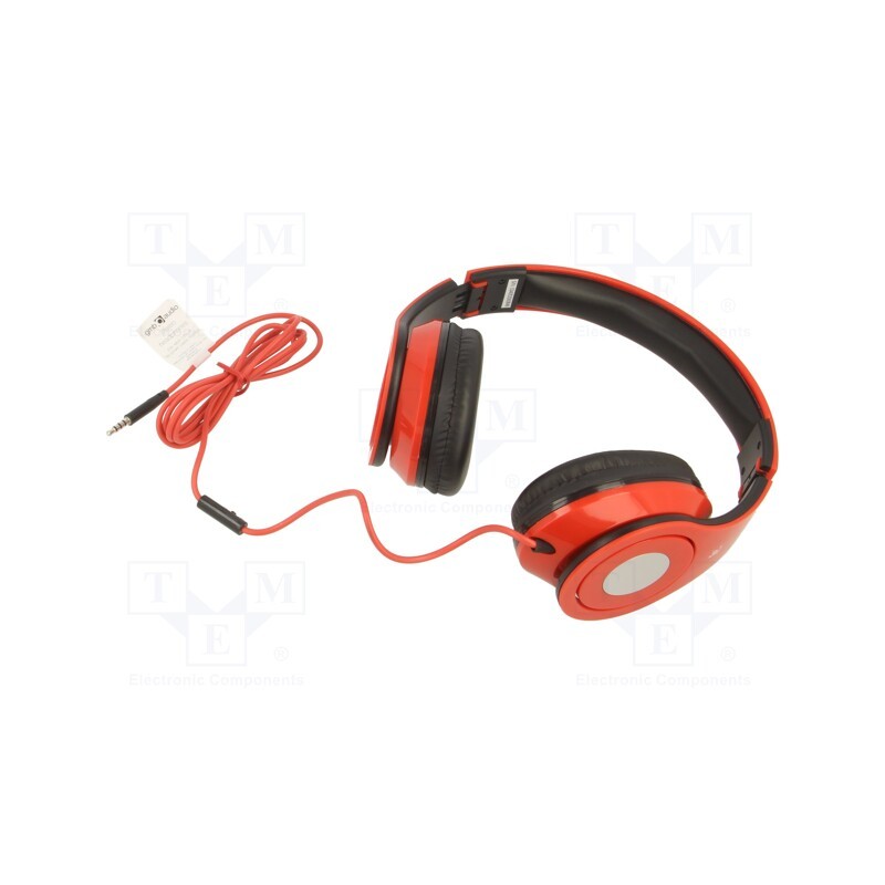 1 pcs x GEMBIRD - MHS-DTW-R - Headphones with microphone, black,red, Jack 3,5mm, headphones