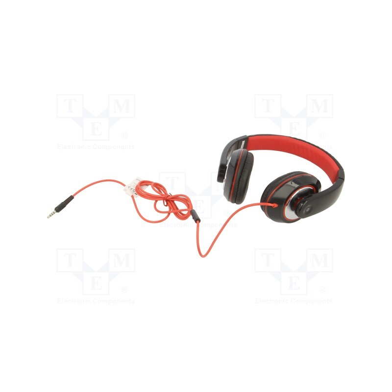 1 pcs x GEMBIRD - MHS-BOS - Headphones with microphone, black,red, Jack 3,5mm, headphones