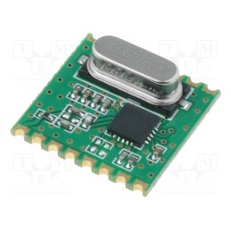 1 pcs x HOPE MICROELECTRONICS - RFM31B-433S1 - Module: RF, FM receiver, FSK, 433.92MHz, SPI, -121dBm, 1.8÷3.6VDC