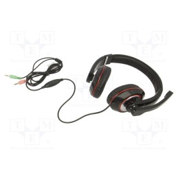 1 pcs x GEMBIRD - MHS-001 - Headphones with microphone, black, Jack 3,5mm x2, 1.8m, 32Ω