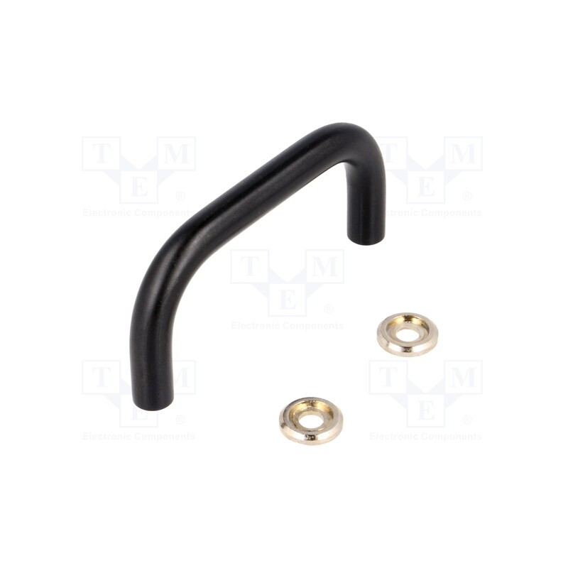 1 pcs x ELESA+GANTER - GN 425-8-64-BT - Handle, oxidized steel, black, H: 35mm, Mounting: M4 screw, Ø: 8mm