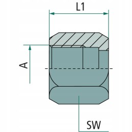 Coupling nut 7 8 inch 350 bar granite