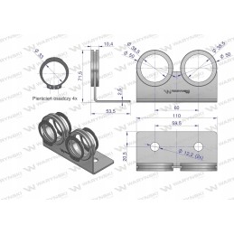 Warynski euro pushpul double quick connector holder
