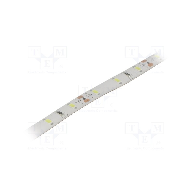1 m x OPTOFLASH - OPWH3528-6012EG - LED tape, white cold, 3528, 12V, LED/m: 60, 8mm, white PCB, 120°