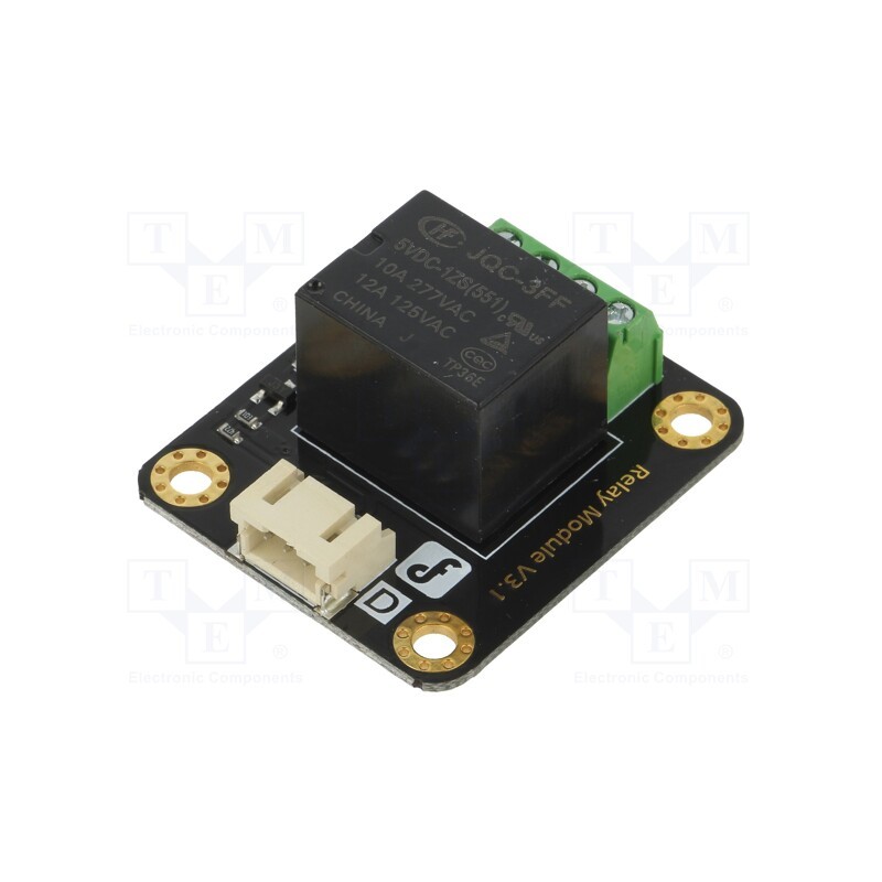 1 pcs x DFROBOT - DFR0017 - Module: relay, Ch: 1, 5VDC, max.150VAC, 15A, Uswitch: max.24VDC, TTL